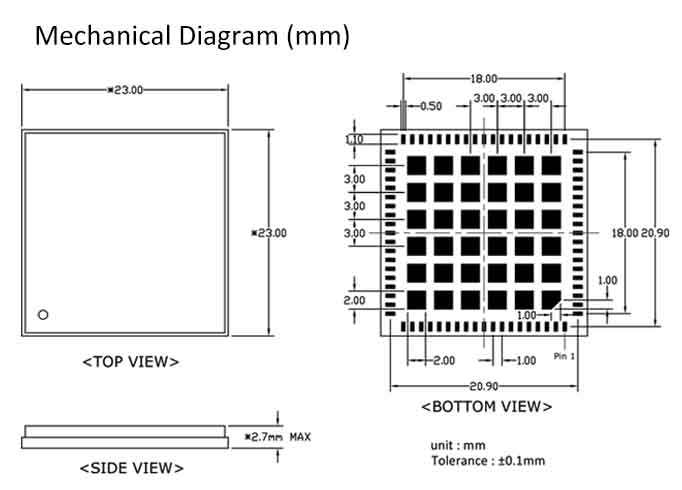 AWM6725P _Mechanical Diagram